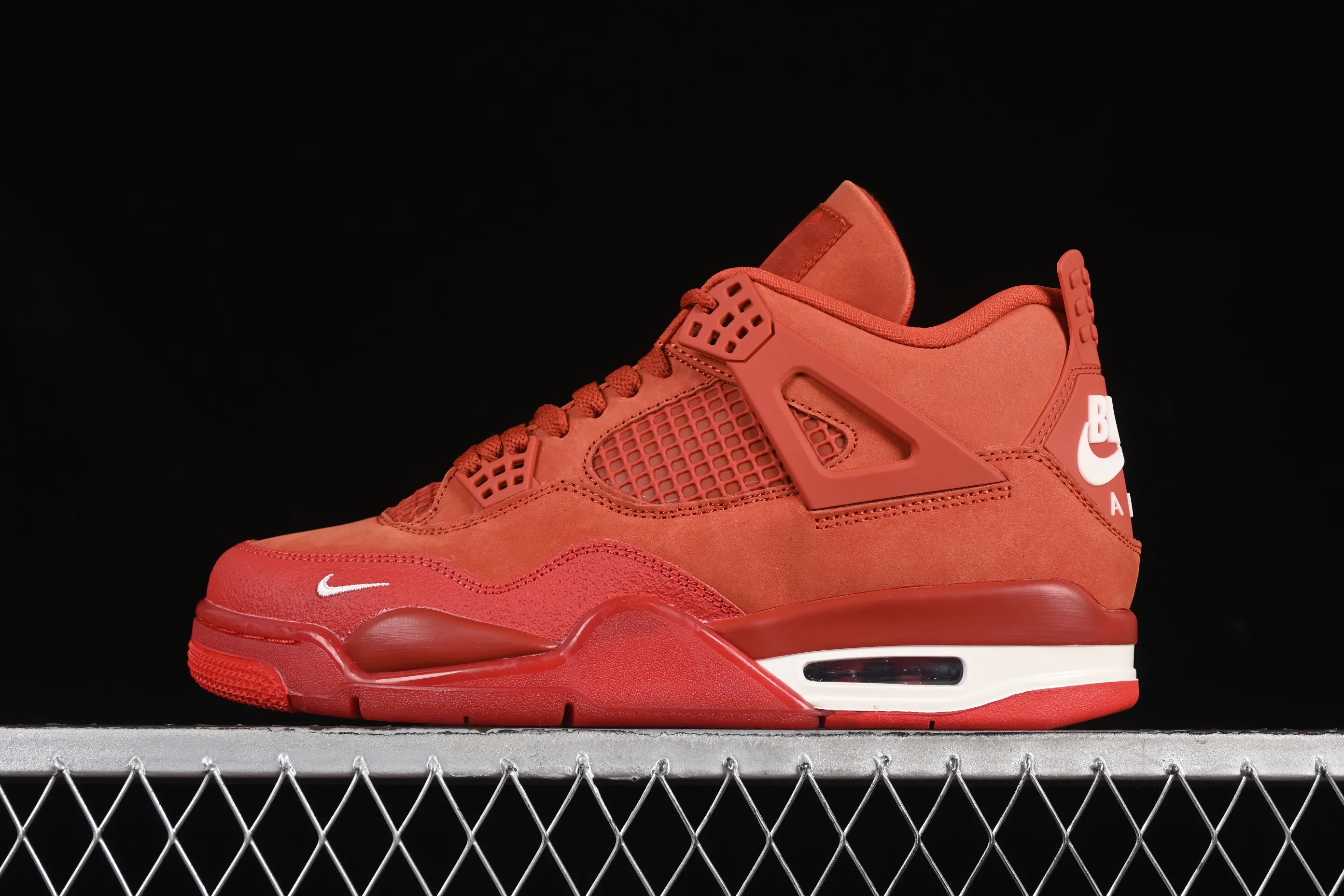 All categories Air Jordan Jordan series basketball shoes Air Jordan 4 L version Nigel Sylvester x Air Jordan 4 OG "Brick By Brick" AJ4 Joe 4 Orange Brown Suede HF4340-800